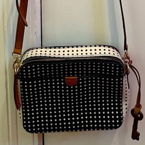 Fossil Polka Dot Crossbody Purse